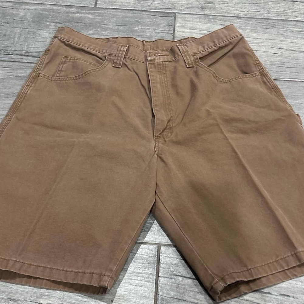 3 Wrangler Brown Flat Front Shorts Casual Comfort